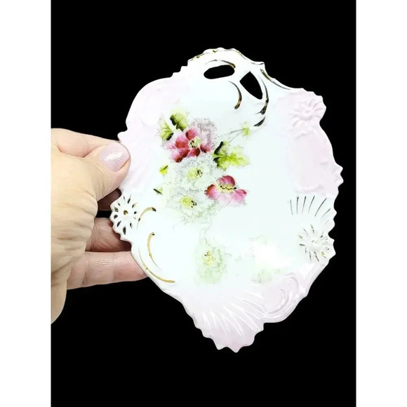 Vintage Fine China Hand Painted Floral Candy Dish Set - Picture 6 of 13